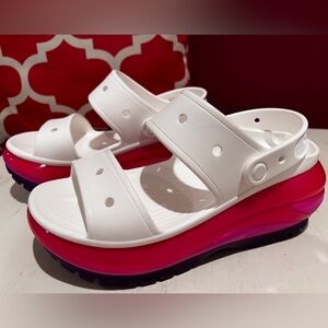 Crocs Mega Crush Sandals White / Multicolor - Womens 9